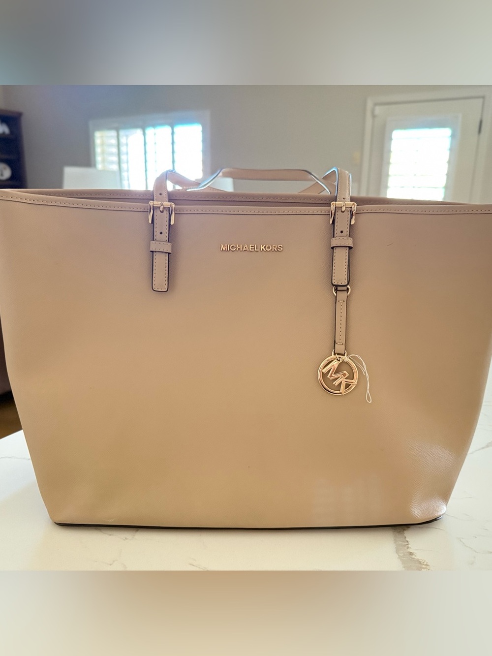 Brand New Michael Kors Tan Leather Tote Bag - Laptop Bag